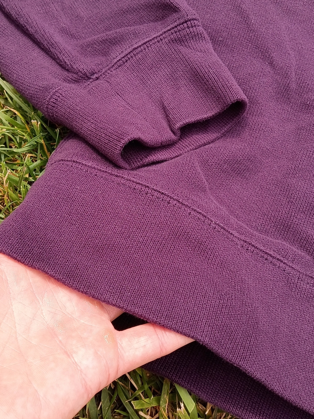 Tommy Hilfiger Burgundy Quarter Zip Mock Neck Sweatshirt Preppy Classic Large - Picture 14 of 14